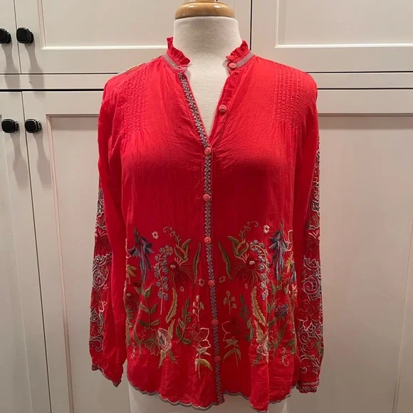 Johnny Was Ruelle Blouse size XS - Picture 5 of 9